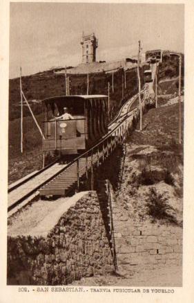 POSTAL PV03264: Tranvia funicular de Ygueldo, San Sebastian