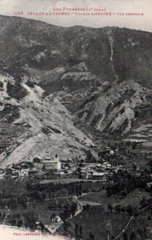 POSTAL PV02647: Vallee d'Andorre, Village d'Ordino vue generale. Les Pyrenees 3 serie. Phot Labouche Fr