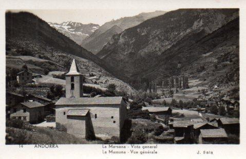 POSTAL PV02655: Vista general de La Massana, Andorra