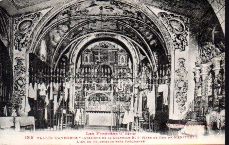 POSTAL PV02644: Vallee d'Andorre, Interior Chapelle Mare de Deu de Meritxell. Les Pyrenees 3 serie. Phot Labouche Fr