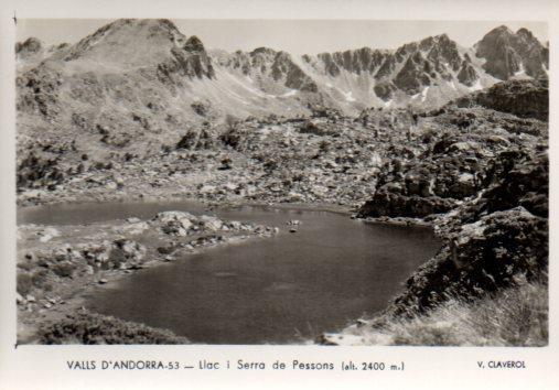 POSTAL PV02665: Llac i Serra de Pessons, Andorra
