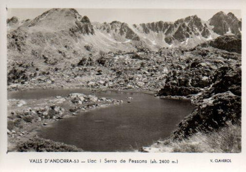 POSTAL PV02665: Llac i Serra de Pessons, Andorra
