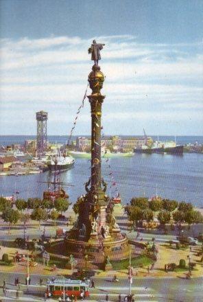 POSTAL PV02616: Monumento de Cristobal Colon en Barcelona