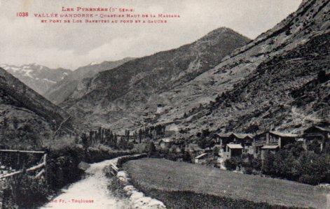 POSTAL PV02631: Vallee d'Andorre, Quartier Haut de la Massana.  Les Pyrenees 3 serie. Phot Labouche Fr