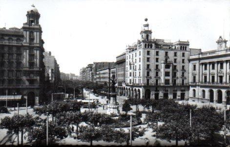 POSTAL PV02677: Plaza de España y Paseo de la Independencia, Zaragoza