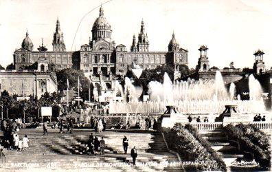 POSTAL PV02536: Fuentes de Montjuich en Barcelona
