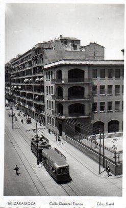 POSTAL PV02599: Calle General Franco en Zaragona