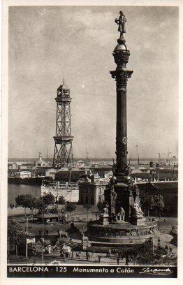 POSTAL PV02609: Monumento a Colon, Barcelona