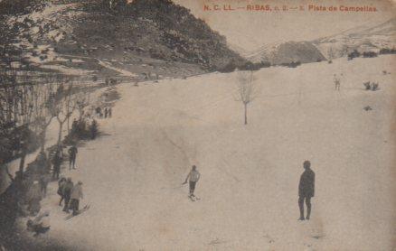POSTAL PV02874: Pista de esqui Campellas, Ribas  N.C. LL.