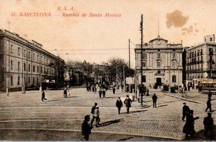 POSTAL PV02895: Rambla de Santa Monica, Barcelona