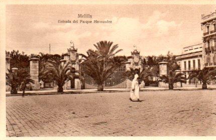 POSTAL PV02854: Melilla entrada del Parque Hernandez