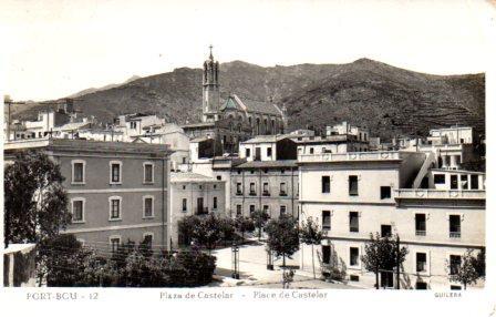 POSTAL PV02939: Plaza de Castelar en Port Bou