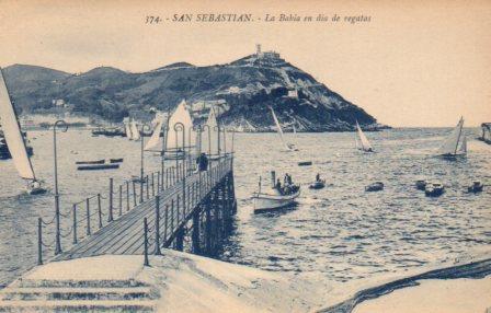 POSTAL PV02922: La Bahia en dia de regatas en San Sebastian
