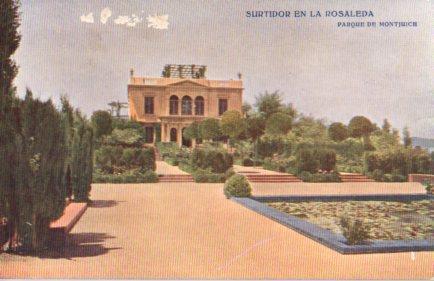 POSTAL PV02761: Surtidor en la Rosaleda Parque de Montjuich