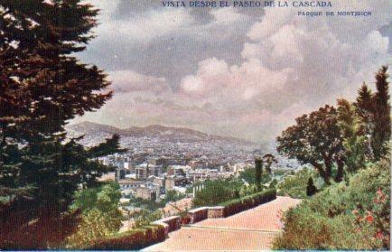 POSTAL PV02762: Vista de Barcelona desde el Paseo de la Cascada 