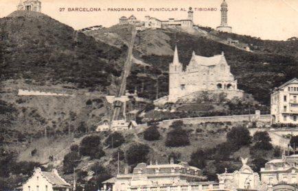 POSTAL PV02776: Panorama del funicular al Tibidabo, Barcelona