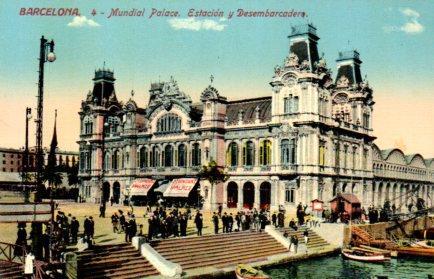 POSTAL PV02782: Mundial Palace estacion Barcelona