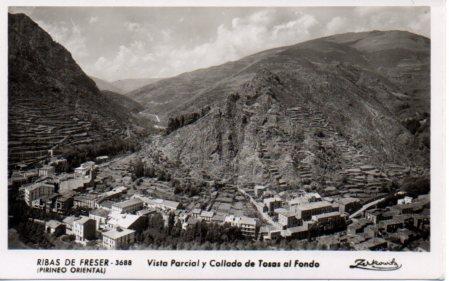 POSTAL PV02737: Vista de Ribas de Freser y Collado de Tosas al fondo