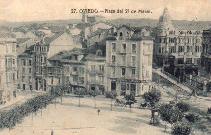 POSTAL PV02821: Plaza del 27 de Marzo en Oviedo