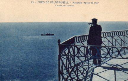 POSTAL PV02827: Mirando hacia el mar, Faro de Palafrugell