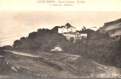 POSTAL PV02802: Vista aerea ermita de Santa Cristina, Costa Brava