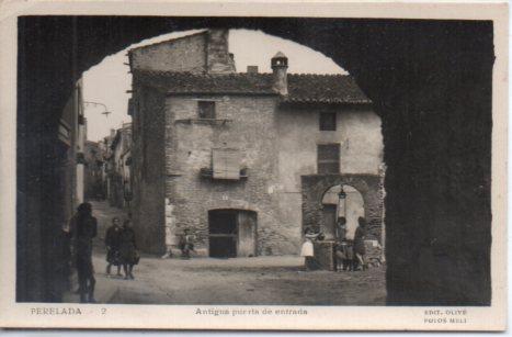 POSTAL PV03410: Antigua puerta de entrada de Perelada