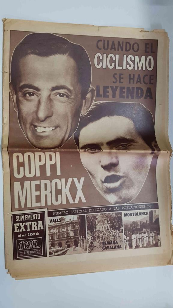 Suplemento Extra al num 2150 del diario Dicen, 14 de enero de 1972. SOLO ESTÁN LAS PÁGINAS DE LA 23 A LA 38. Coppi - Merckx