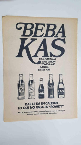 Página/LÁMINA con artículo de una cara sobre Juan A. Samaranch, en la parte atras publicidad del refresco KAS. Procede de la Revista Rebote, num 118 (dic 1970)