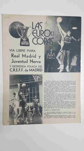 Artículo sobre la 2a ronda de la Copa de Europa de baloncesto de 1970. Procede de la Revista Rebote, num 118 (dic 1970)