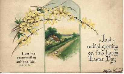 POSTAL A3128: Felicitacion de Pascua