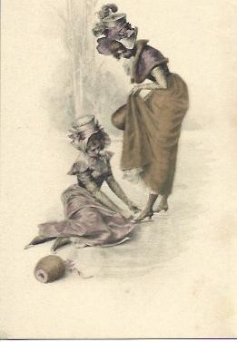 POSTAL A3313: Ilustraciones de mujeres