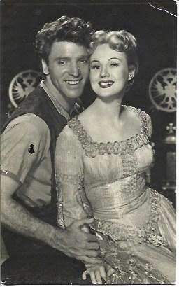 POSTAL A3290: Virginia Mayo y Burt Lancaster