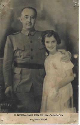 POSTAL A3275: Franco con su hija Carmen