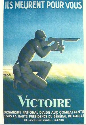 POSTAL A2877: De Gaulle sur les murs de France