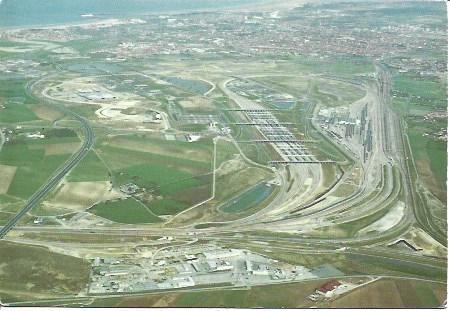POSTAL A2923: Vista aerea de la Terminal de Sangatte, Francia