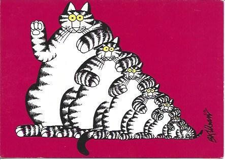 POSTAL A2895: Cartechats de B. Kliban