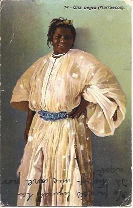 POSTAL A2804: Mujer negra de Marruecos