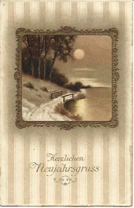 POSTAL A2850: Felicitacion de navidad con puesta de sol