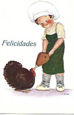POSTAL A2838: Felicitacion con dibujo de niño