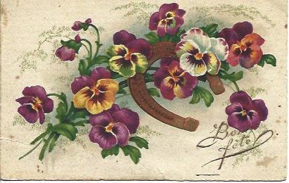 POSTAL A2824: Felicitacion de Navidad con flores