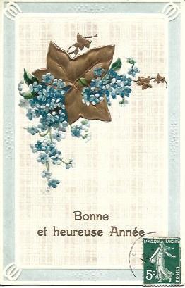 POSTAL A2826: Felicitacion año nuevo en frances