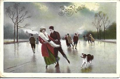 POSTAL A2830: En italiano felicitacion de Navidad