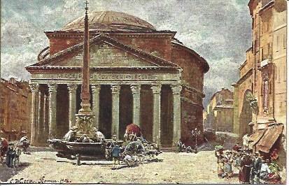 POSTAL A3028: El Partenon de Roma
