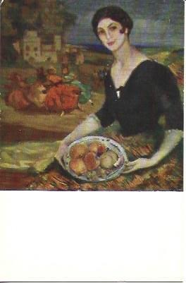 POSTAL A3011: El plato de frutas, por F. Beltran