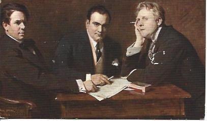 POSTAL A3015: Retratos de Caruso, Ruffo y Challapine
