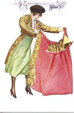 POSTAL A3064: Chantecler, mujer torera