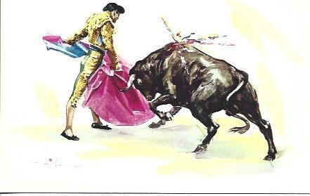 POSTAL A2945: Tauromaquia. Lance de capa