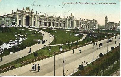 POSTAL A2978: Gran Palacio de la Exposicion de Bruselas de 1910