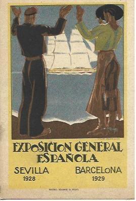 POSTAL A2980: Exposiciones de Sevilla y Barcelona en 1929