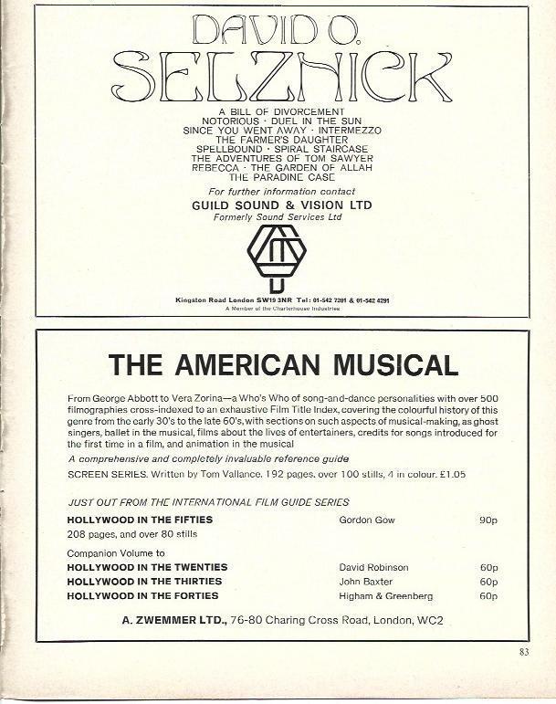 LAMINA 34718: Publicidad de The American Musical 